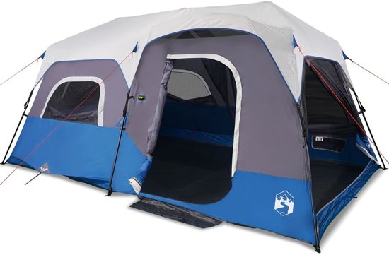 vidaXL - Tent - 9-persoons - waterdicht - met - LED - lichtgroen van VidaXL