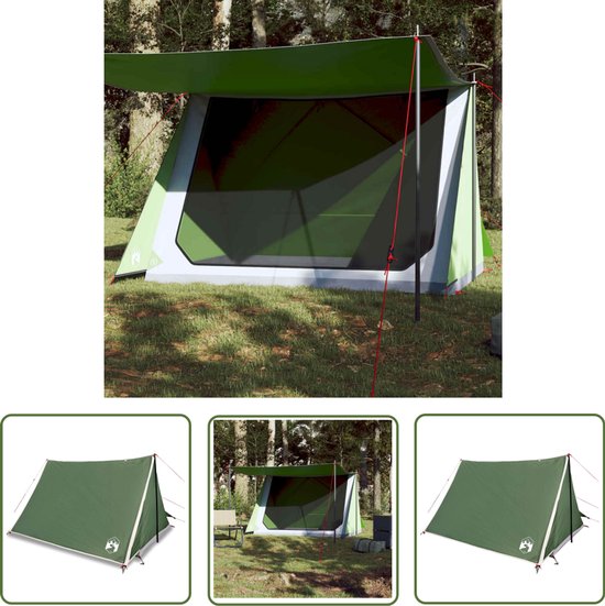 vidaXL Tent - Kampeer Tent - Tent 2-persoons waterdicht groen - Groene Tent - Waterdichte Tent - Tweepersoons Tent van Merkloos