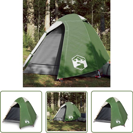 vidaXL Tent - Kampeertent - Koepeltent 2-persoons waterdicht groen - Koepeltent - Tweepersoons Tent - Groene Tent van Vidaxl
