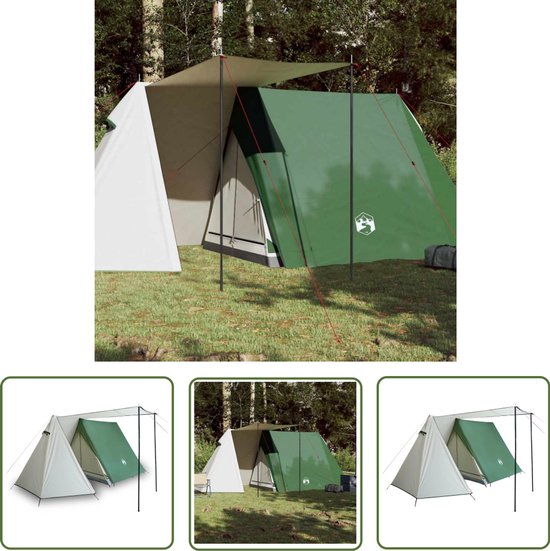 vidaXL Tent - Kampeertent - Tent 3-persoons waterdicht groen - Campingtent - Outdoor - Vakantie van VidaXL