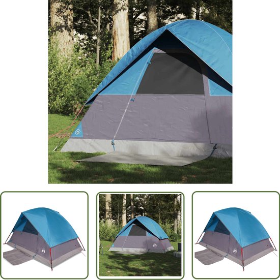 vidaXL Tent - Koepeltent - Koepeltent 2-persoons waterdicht blauw - Kampeerten - Campingtent - Tweepersoonstenten van Vidaxl