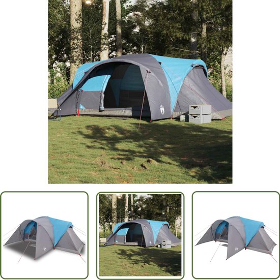 vidaXL Tent - Koepeltent - Koepeltent 6-persoons waterdicht blauw - Familietent - Kampeerten - Buitenleven van Merkloos