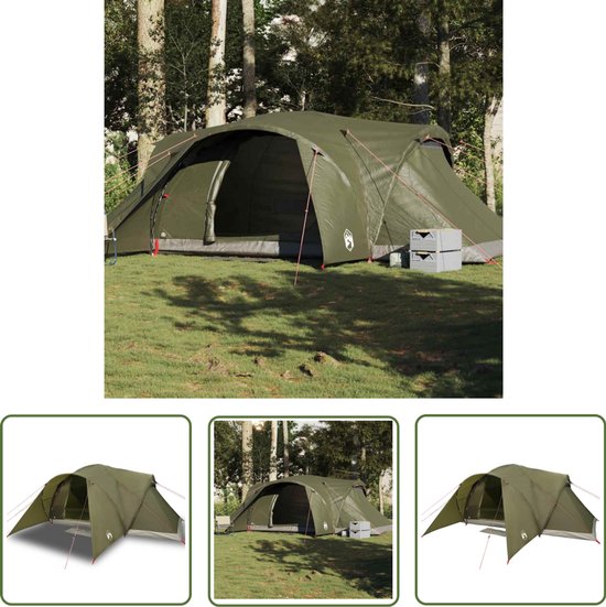 vidaXL Tent - Koepeltent - Koepeltent 6-persoons waterdicht olijfgroen - Campingtent - Familietent - Waterdicht van Merkloos