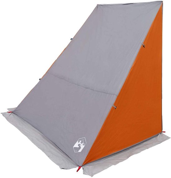 vidaXL - Tent - met - dak - Anders - Grijs - en - Oranje - 140 - / - 190 - x - 150 - x - 185 - cm van Vidaxl