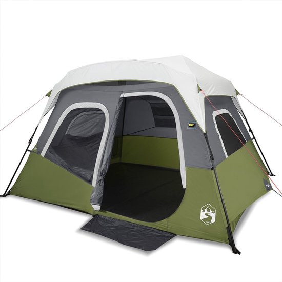 vidaXL - Tent - met - LED - 6-persoons - snelontgrendeling - lichtgroen van VidaXL