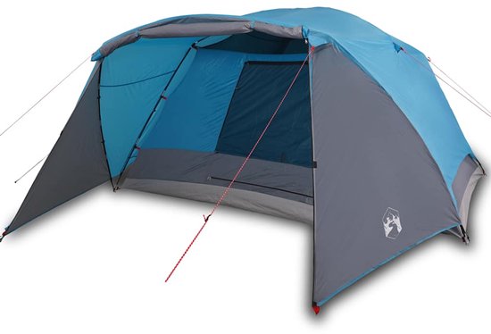 vidaXL - Tent - met - luifel - 4-persoons - waterdicht - blauw van Vidaxl
