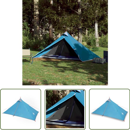 vidaXL Tent - Tipitent - Hangende tipi tent 1-persoons waterdicht blauw - Slaaptent - Campingtent - Single Tent van Vidaxl