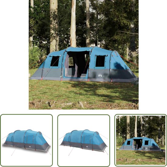 vidaXL Tent - Tunneltent - Tunneltent 6-persoons waterdicht blauw - Campingtent - Familie Tent - Zes Persoons Tent van Merkloos