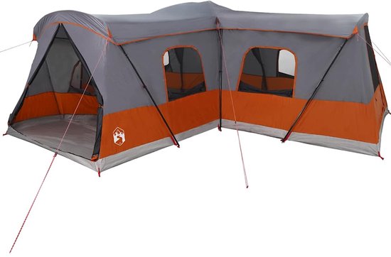 vidaXL - Tent - voor - 16 - personen - 16-persoons - Grijs - en - Oranje