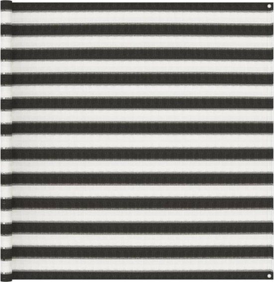 vidaXL - Tenttapijt - 200x200 - cm - antracietkleurig - en - wit