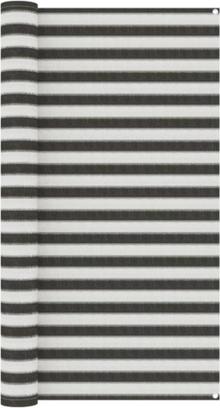 vidaXL - Tenttapijt - 200x300 - cm - antracietkleurig - en - wit