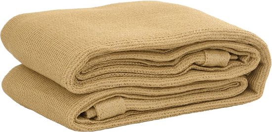 vidaXL - Tenttapijt - 200x300 - cm - HDPE - zandkleurig van Merkloos