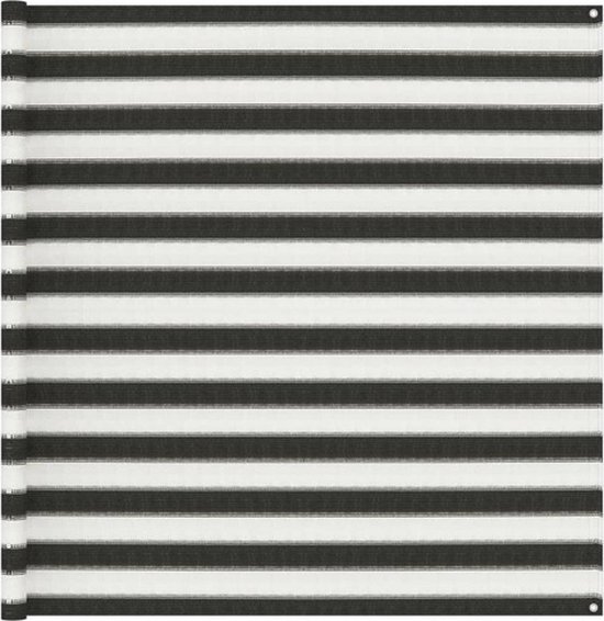 vidaXL - Tenttapijt - 200x400 - cm - antracietkleurig - en - wit