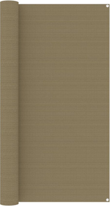 vidaXL - Tenttapijt - 200x400 - cm - taupe van Merkloos