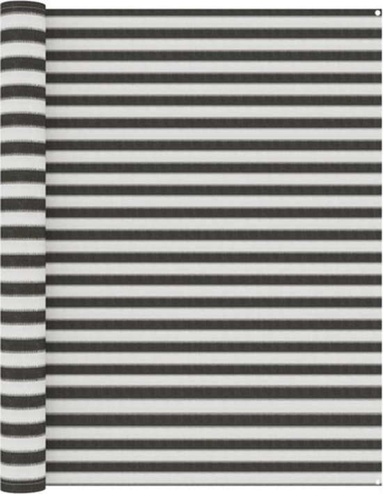 vidaXL - Tenttapijt - 250x200 - cm - antracietkleurig - en - wit