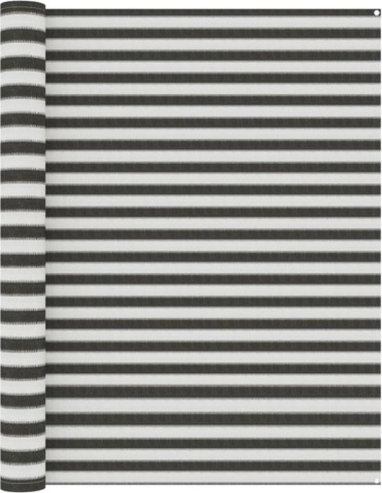vidaXL - Tenttapijt - 250x500 - cm - antracietkleurig - en - wit