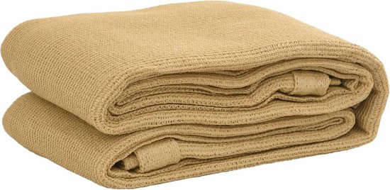 vidaXL - Tenttapijt - 250x550 - cm - HDPE - zandkleurig van Merkloos