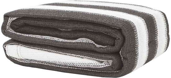 vidaXL - Tenttapijt - 300x400 - cm - antracietkleurig - en - wit