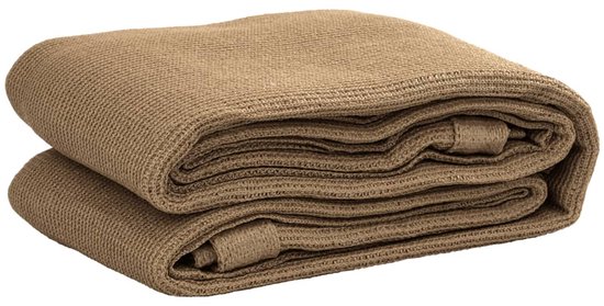 vidaXL - Tenttapijt - 400x700 - cm - HDPE - taupe van Merkloos
