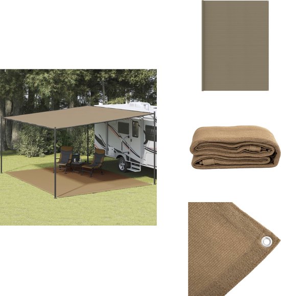 vidaXL Tenttapijt - Tenttapijten - Tent Tapijt - Tent Tapijten - Tenttapijt 400x500 cm taupe van Merkloos