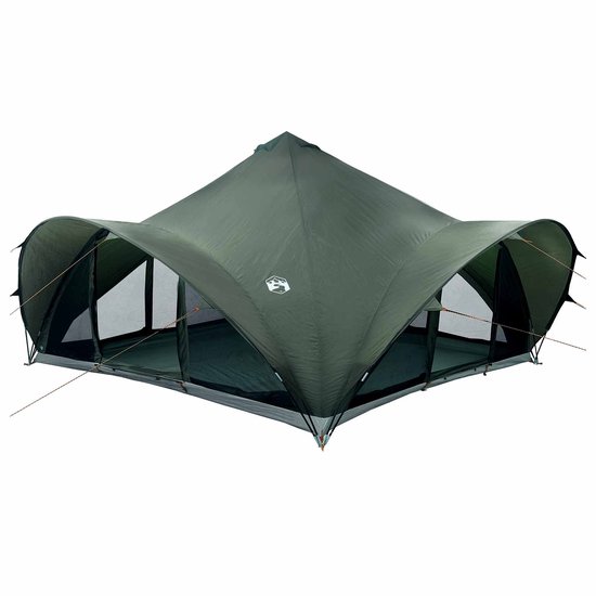 vidaXL - Tipi - Tent - 18.0-persoons - Legergroen - Polyester - en - Staal