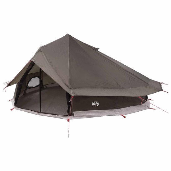 vidaXL - Tipi - Tent - Bruin - Grijs - 800 - x - 800 - x - 430 - cm - Polyester - en - Staal