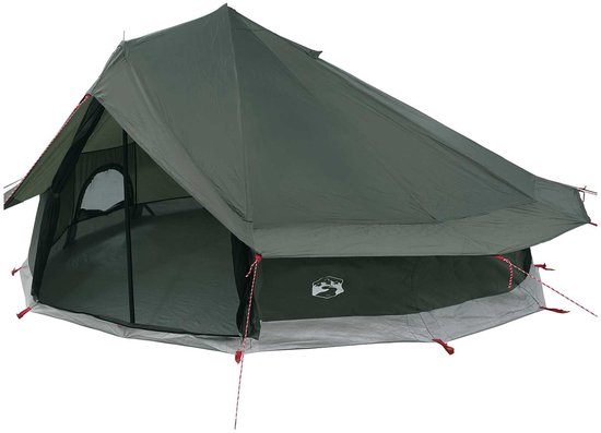 vidaXL - Tipi - Tent - Leger - Groen - 800 - x - 800 - x - 430 - cm - Polyester - en - Staal
