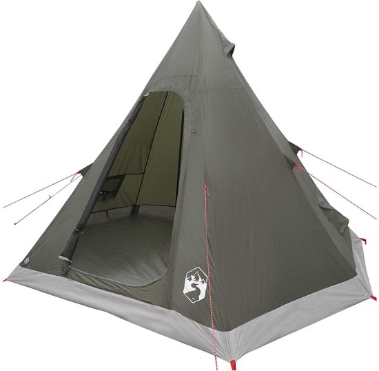 vidaXL - Tipi - Tent - Water-Resistant - 3-persoons - Leger - Groen