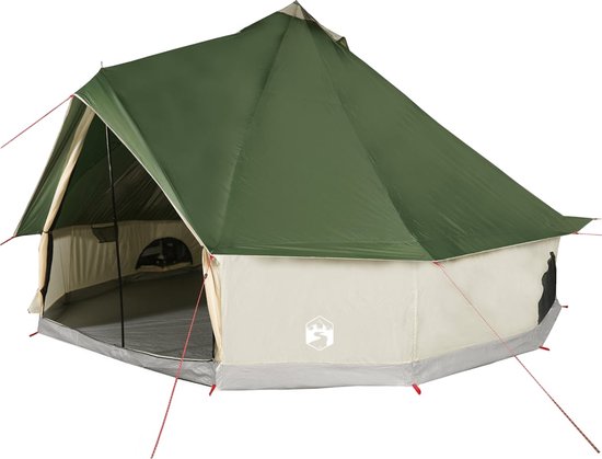 vidaXL - Tipitent - 10-persoons - waterdicht - groen van vidaXL