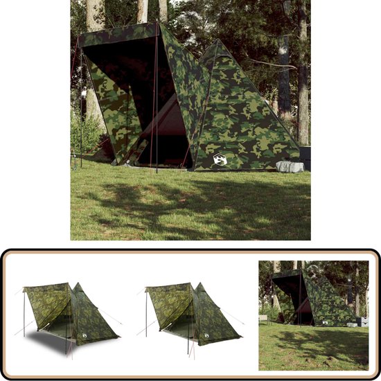 vidaXL Tipitent - 6-persoons - Camouflage - Waterdicht Kampeer Tent - Familietent - Tipi Tent - Camping Tent - Outdoor Tent van Vidaxl
