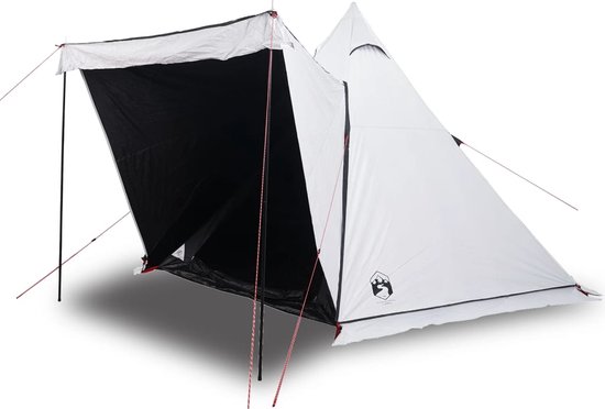 vidaXL - Tipitent - 6-persoons - waterdicht - verduisterende - stof - wit van vidaXL