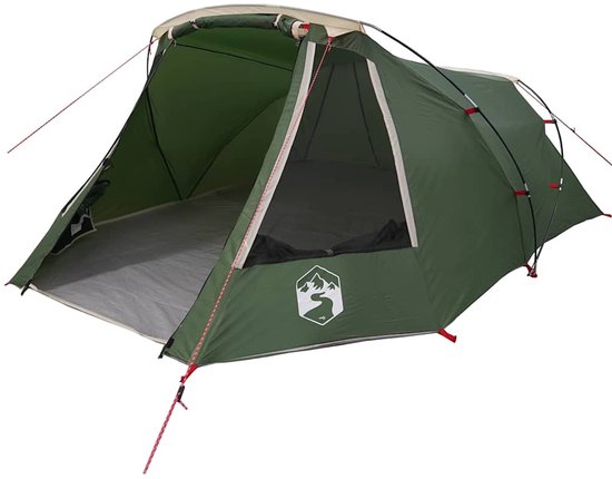 vidaXL - Tunnel - Tent - 3-Person - 3-persoons - Groen - en - Wit