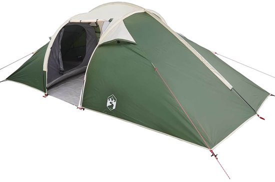 vidaXL - Tunnel - tent - 4-persoons - Groen - taft - Waterdicht