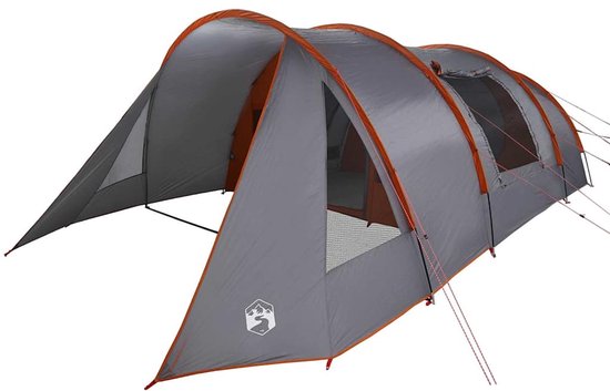 vidaXL - Tunnel - Tent - 5-Persoon - Grijs - en - Oranje - 778 - x - 356 - x - 210 - cm van Merkloos