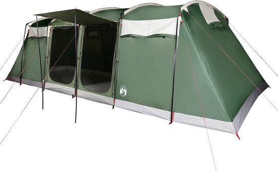 vidaXL - Tunneltent - 10-persoons - waterdicht - groen van vidaXL