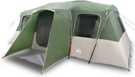 vidaXL - Tunneltent - 16-persoons - waterdicht - groen van vidaXL