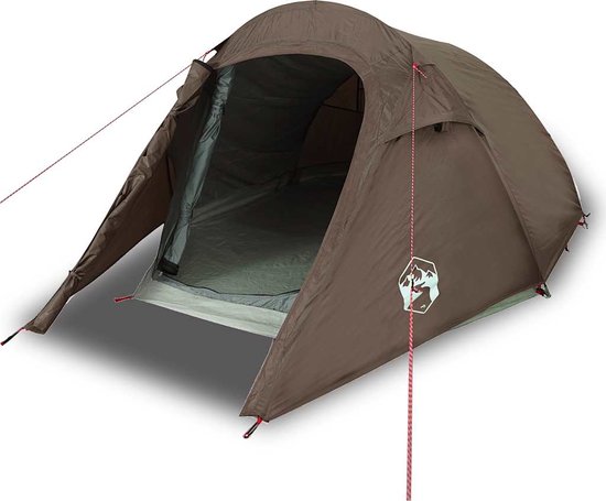 vidaXL - Tunneltent - 3-persoons - waterdicht - bruin van VidaXL