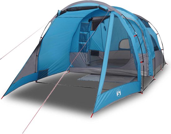 vidaXL - Tunneltent - 4-persoons - waterdicht - blauw van vidaXL