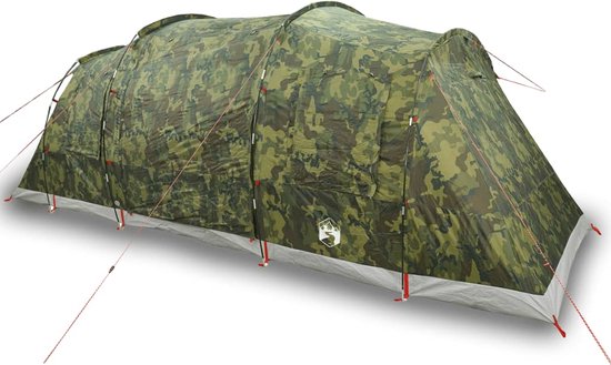 vidaXL - Tunneltent - 6-persoons - waterdicht - camouflage van vidaXL