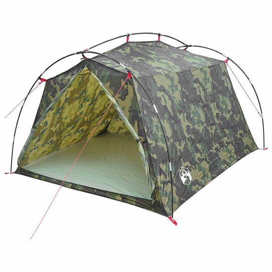 vidaXL - Tunneltent - Camouflage - 2-persoons - 185T - Polyester - met - PU - Coating