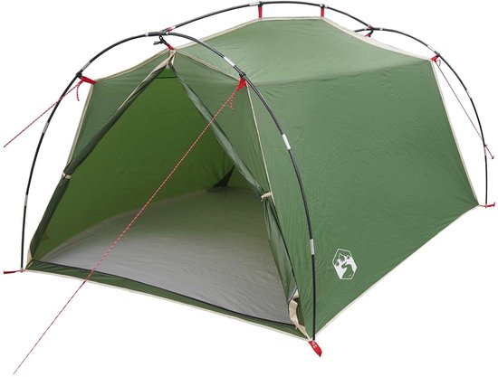 vidaXL - Tunneltent - Groen - 2-persoons - 185T - Polyester - met - PU - Coating
