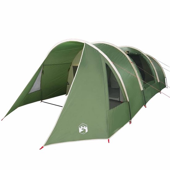 vidaXL - Tunneltent - voor - 4 - Personen - Groen - en - Wit - 778 - x - 356 - x - 210 - cm