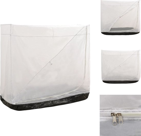vidaXL Universele Binnentent - Slaapgedeelte - Ademend polyester - Robuuste vloer - Opbergzak - Lichtgrijs - Tent