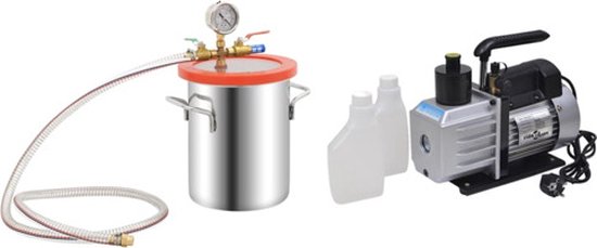 vidaXL Vacuümkamer met 2-traps pomp 5.5 L van Vidaxl