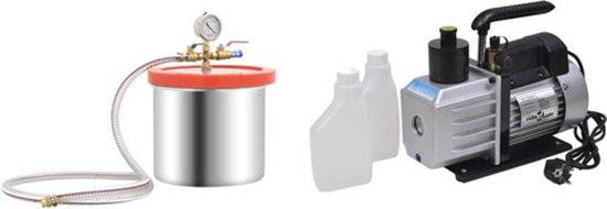 vidaXL Vacuümkamer met 2-traps pomp 7.4 L van Vidaxl