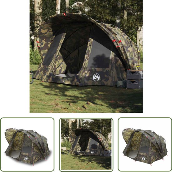 vidaXL Visserijtent - Vis Tent - Vistent 5-persoons waterdicht camouflage - Campingtent - Camoufletenten - Watersporttent van Merkloos