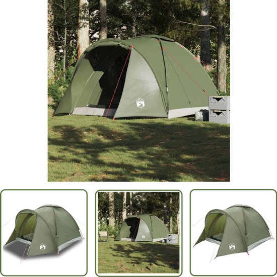 vidaXL Vissers Tent - Vis Tent - Vistent 2-persoons waterdicht olijfgroen - Visserijtent - Watersport Tent - Camping Tent van VidaXL
