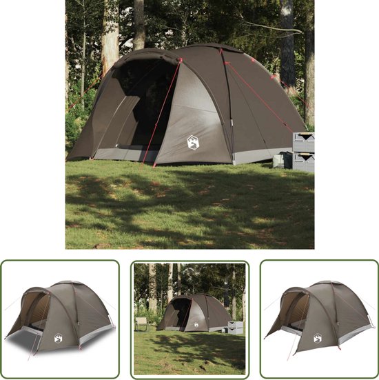 vidaXL Vissershut - Vis Tent - Vistent 2-persoons waterdicht bruin - Campingtent - Tweepersoonstenten - Waterdichte Tent van Merkloos
