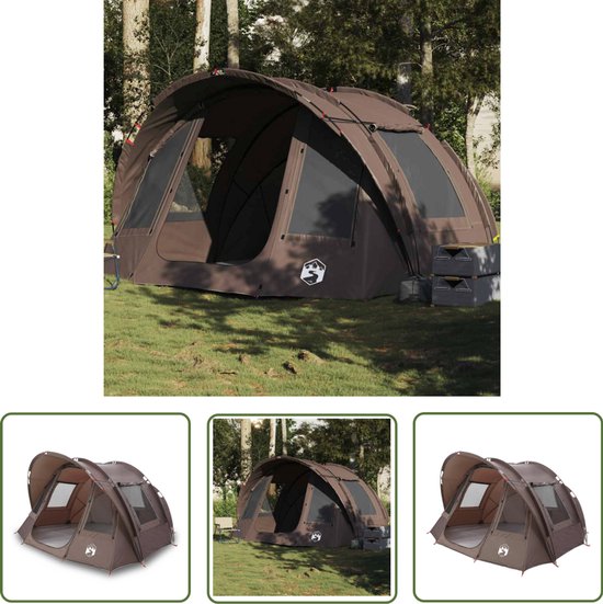 vidaXL Vissershut - Vis Tent - Vistent 2-persoons waterdicht bruin - Vis Shelter - Watersporttent - Outdoor Tent van Vidaxl