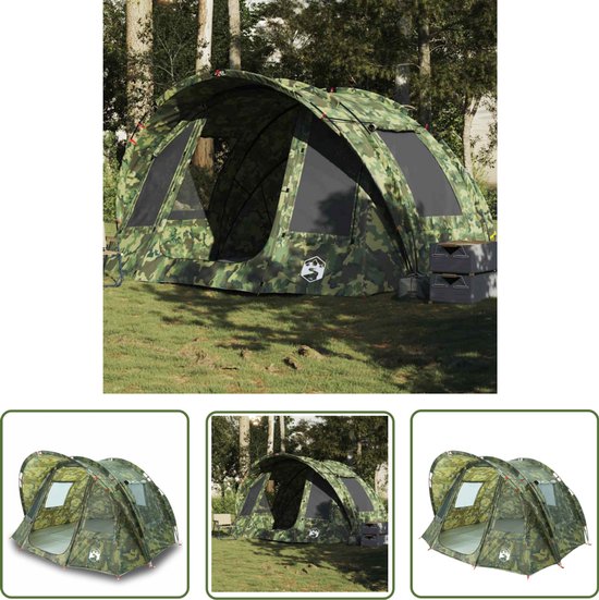 vidaXL Vissershut - Vis Tent - Vistent 2-persoons waterdicht camouflage - Watersporttent - Campingtent - Bivaktent van Merkloos